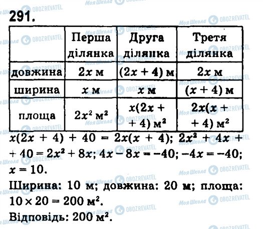 ГДЗ Алгебра 7 клас сторінка 291