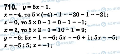 ГДЗ Алгебра 7 класс страница 710