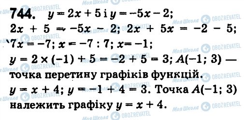 ГДЗ Алгебра 7 класс страница 744