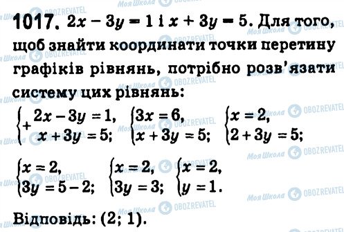 ГДЗ Алгебра 7 клас сторінка 1017