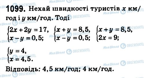 ГДЗ Алгебра 7 клас сторінка 1099
