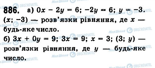 ГДЗ Алгебра 7 клас сторінка 886