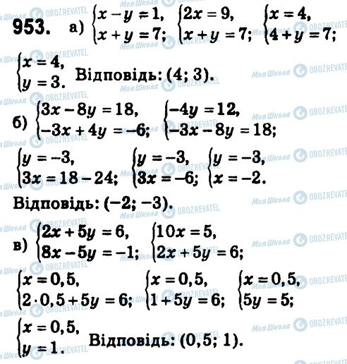 ГДЗ Алгебра 7 клас сторінка 953