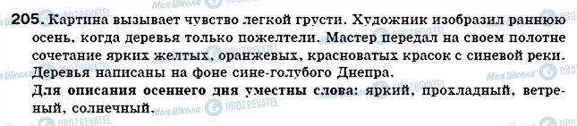 ГДЗ Російська мова 7 клас сторінка 205