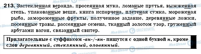 ГДЗ Російська мова 7 клас сторінка 213