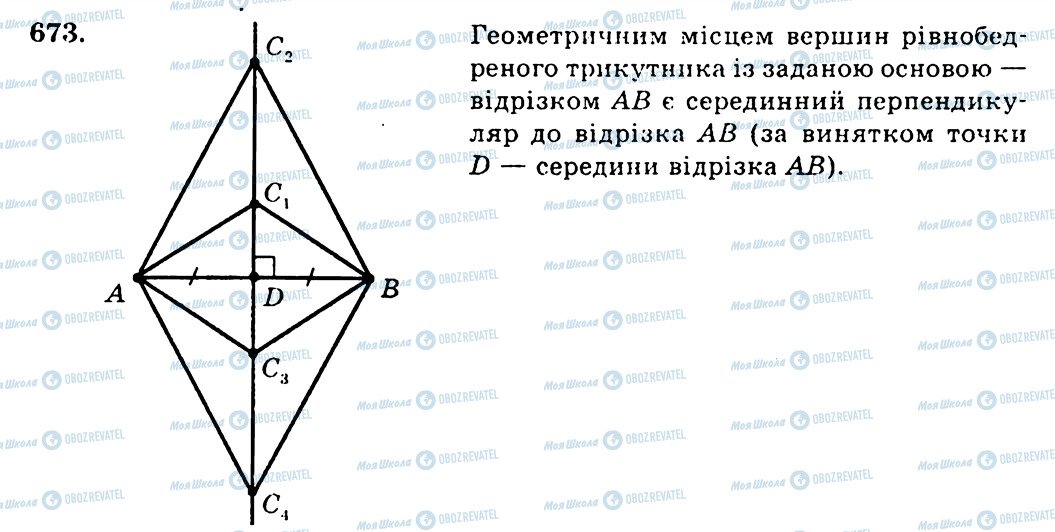 ГДЗ Геометрія 7 клас сторінка 673