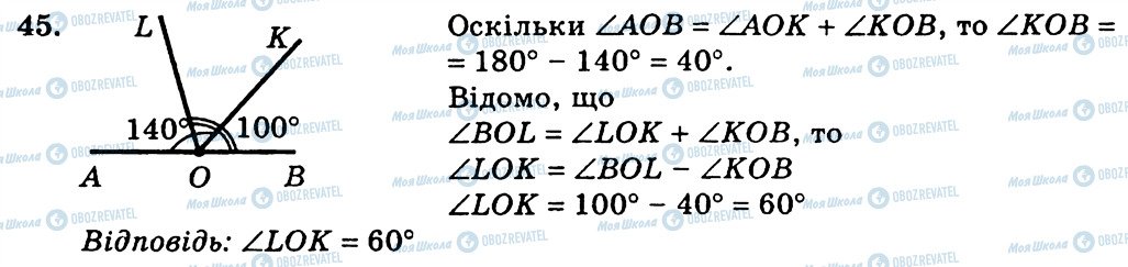 ГДЗ Геометрія 7 клас сторінка 45