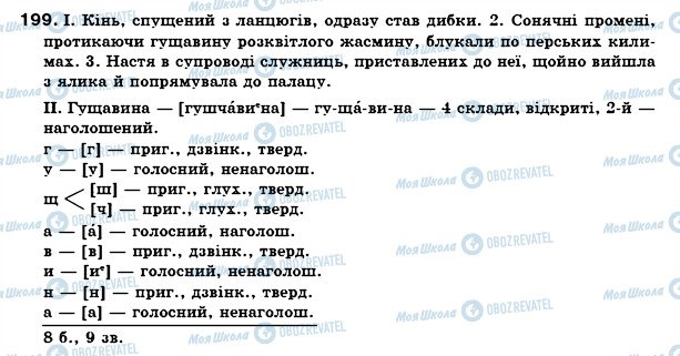 ГДЗ Українська мова 7 клас сторінка 199