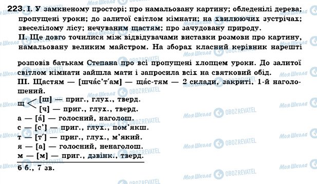 ГДЗ Українська мова 7 клас сторінка 223