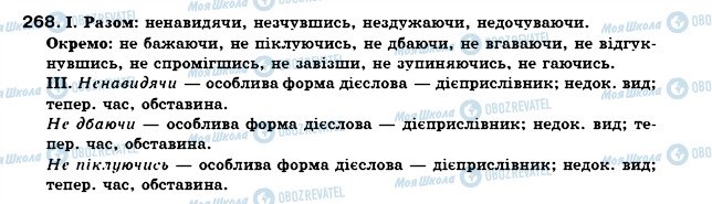 ГДЗ Українська мова 7 клас сторінка 268