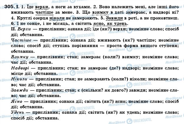ГДЗ Укр мова 7 класс страница 305