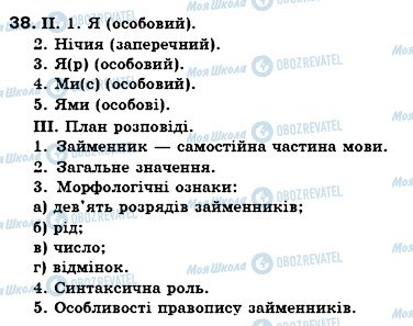 ГДЗ Українська мова 7 клас сторінка 38