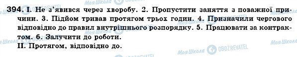 ГДЗ Укр мова 7 класс страница 394