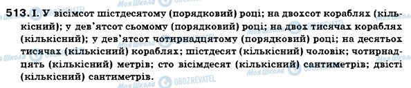 ГДЗ Українська мова 7 клас сторінка 513