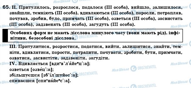 ГДЗ Українська мова 7 клас сторінка 65