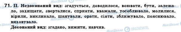 ГДЗ Українська мова 7 клас сторінка 71