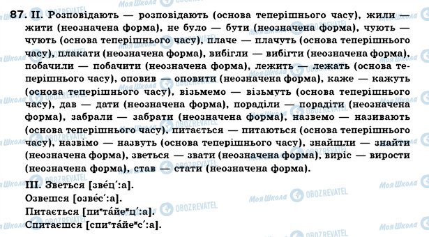 ГДЗ Укр мова 7 класс страница 87