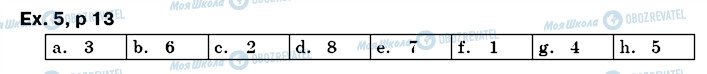 ГДЗ Англійська мова 7 клас сторінка ex5p13