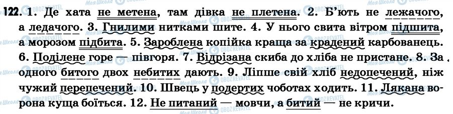 ГДЗ Укр мова 7 класс страница 122