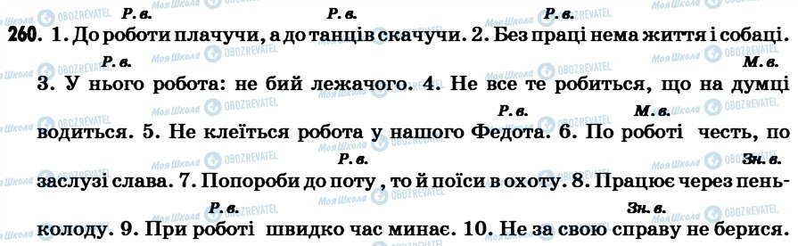 ГДЗ Укр мова 7 класс страница 260