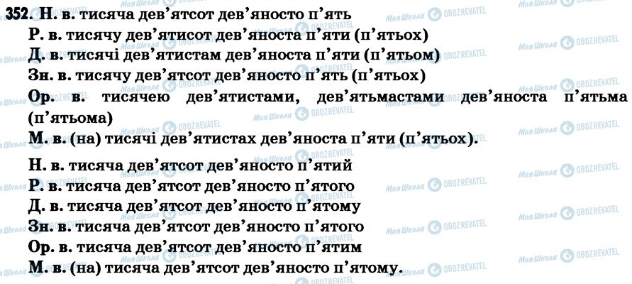 ГДЗ Українська мова 7 клас сторінка 352