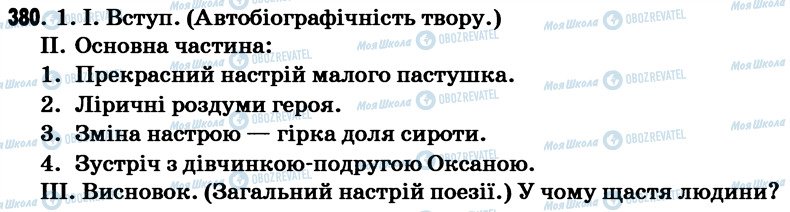 ГДЗ Українська мова 7 клас сторінка 380