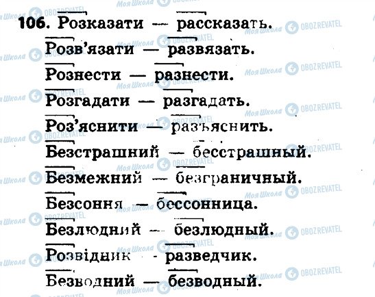 ГДЗ Російська мова 6 клас сторінка 106
