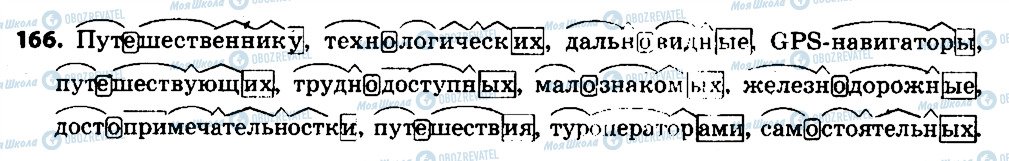 ГДЗ Російська мова 6 клас сторінка 166