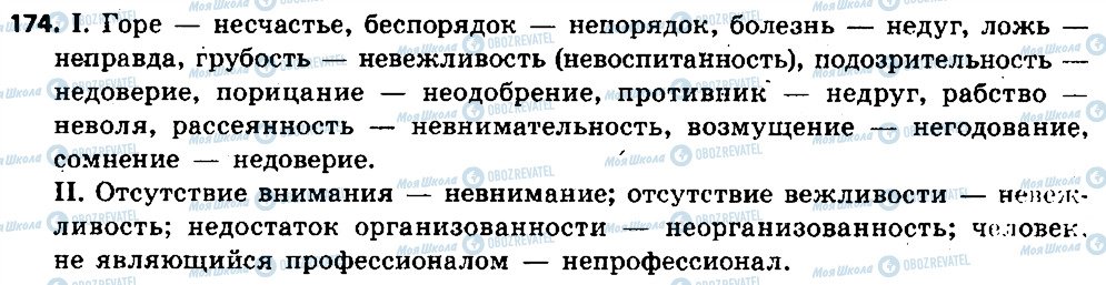 ГДЗ Русский язык 6 класс страница 174