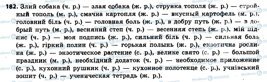 ГДЗ Русский язык 6 класс страница 182