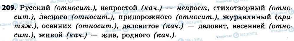 ГДЗ Русский язык 6 класс страница 209