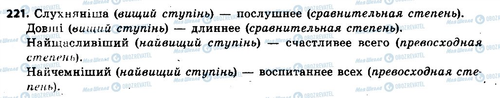 ГДЗ Російська мова 6 клас сторінка 221