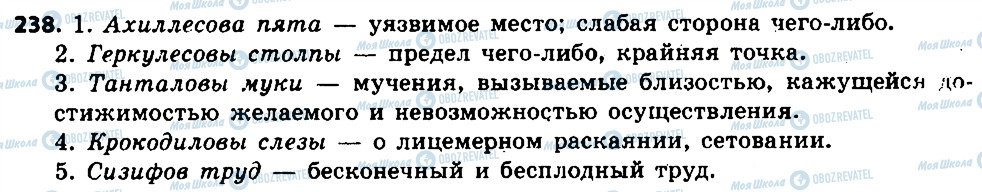 ГДЗ Російська мова 6 клас сторінка 238