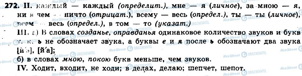 ГДЗ Російська мова 6 клас сторінка 272