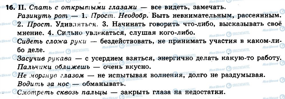 ГДЗ Російська мова 6 клас сторінка 16