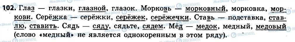 ГДЗ Російська мова 6 клас сторінка 102