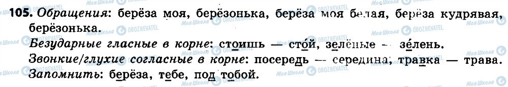 ГДЗ Російська мова 6 клас сторінка 105