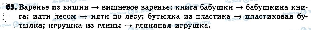 ГДЗ Російська мова 6 клас сторінка 63