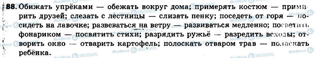 ГДЗ Російська мова 6 клас сторінка 88
