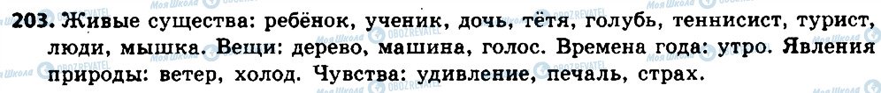 ГДЗ Російська мова 6 клас сторінка 203