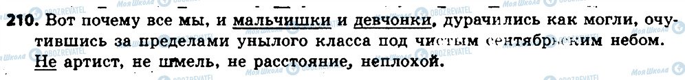 ГДЗ Російська мова 6 клас сторінка 210