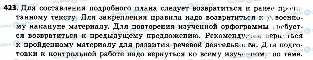 ГДЗ Російська мова 6 клас сторінка 423