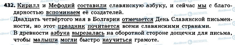 ГДЗ Російська мова 6 клас сторінка 432