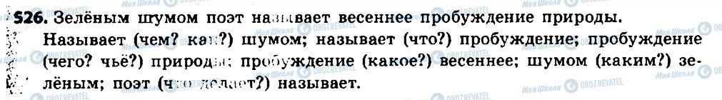 ГДЗ Російська мова 6 клас сторінка 526