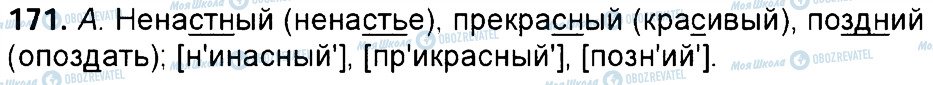 ГДЗ Російська мова 6 клас сторінка 171