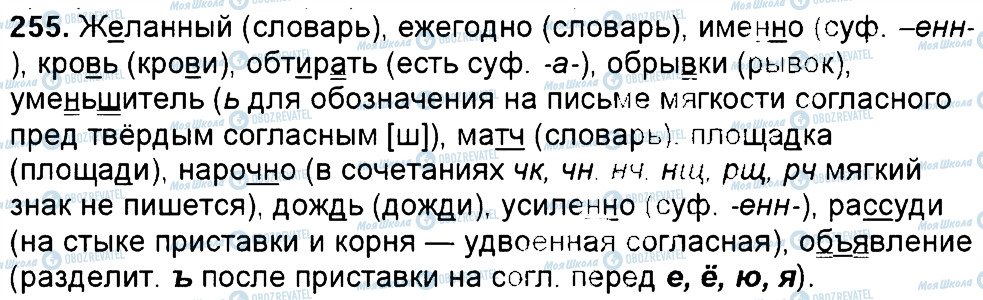 ГДЗ Російська мова 6 клас сторінка 255