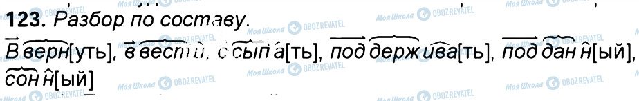 ГДЗ Російська мова 6 клас сторінка 123