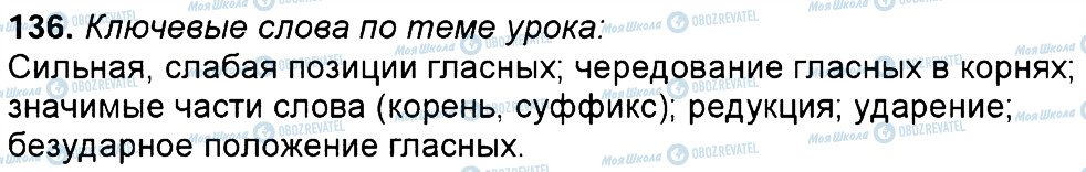 ГДЗ Російська мова 6 клас сторінка 136