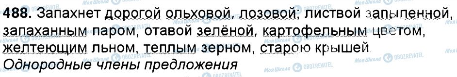 ГДЗ Російська мова 6 клас сторінка 488