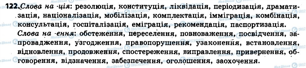 ГДЗ Укр мова 6 класс страница 122